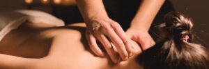 Photo of a Woman Receiving a Massage at Our Ogunquit Spa.